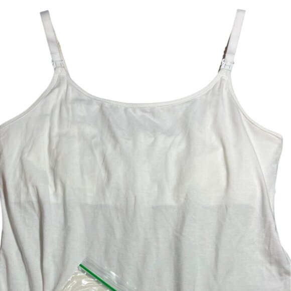 Audden White Adjustable Strap Camisole Tank Top Womens M Cotton Blend 18f - Picture 4 of 4